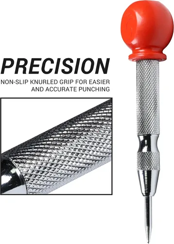 Miniatura 5 de Rok Hardware - Juego de 2 perforadoras automáticas de acero con resorte para metal, madera y plástico ROKCPUNCH