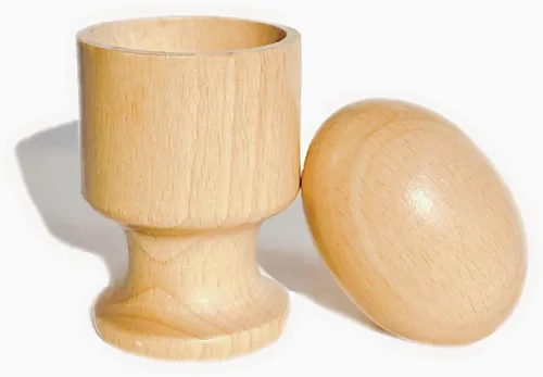 Miniatura 5 de JE JOUE Montessori Materials Huevo de madera con taza para juguete infantil