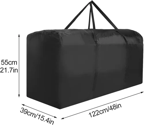 Miniatura 9 de Firlar Bolsa de almacenamiento grande para árbol de Navidad, contenedor de almacenamiento de tela Oxford resistente de 48 pulgadas con asas