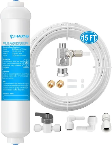 Miniatura 8 de Filtro de agua en línea para máquina de hielo y refrigerador, filtro de agua de conexión a presión de 1/4 de pulgada, ideal para máquina de hielo