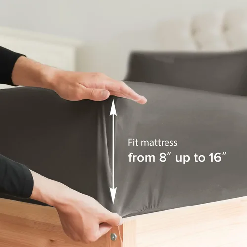 Miniatura 3 de CGK Unlimited Sábanas de cama tamaño queen: refrescantes y transpirables, 60% poliéster, 40% rayón derivado de bambú, súper suaves y cómodas