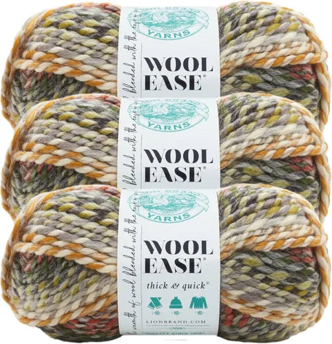 Miniatura 29 de Lion Brand Yarn - Ovillo de lana Wool-Ease Thick & Quick color fuerza aérea