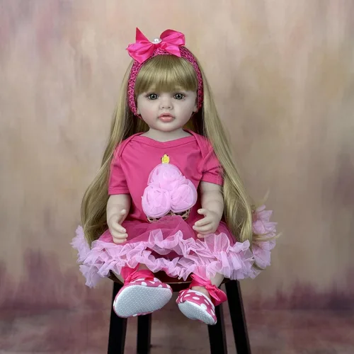Miniatura 5 de 20 pulgadas dormido bebé Reborn 3D pintura piel con venas visibles cuerpo muñeca de tela, vinilo suave juguete de niña recién nacida como un Muñeca