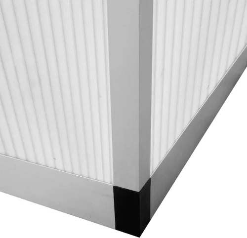 Miniatura 7 de vidaXL Amplio invernadero - 113.3 pies cuadrados - Paneles de aluminio reforzado y policarbonato resistente a los rayos UV con sistema de canalón