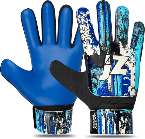 Miniatura 17 de Guantes de portero de fútbol para niños y jóvenes, guantes de portero antideslizantes con palma de látex de 4 mm y fuerte agarre, protección doble
