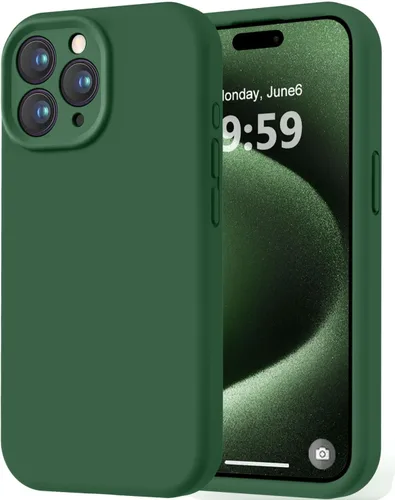 Miniatura 36 de LOVE 3000 Compatible con Funda para iPhone 15, [Cámara de Cobertura Completa de Silicona Suave] [Protección contra Caídas de 8 pies], Forro de Negro
