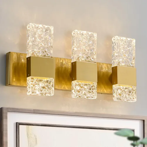 Miniatura 13 de Moderna lámpara LED para tocador de baño, acero inoxidable cromado, 3 lámparas de pared para iluminación de baño, Fuxture sobre espejo, 21.5