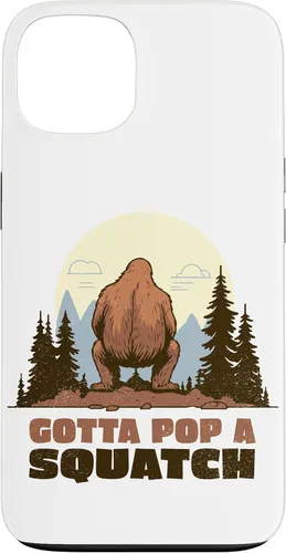 Miniatura 7 de Funda divertida para iPhone 16, diseño de Bigfoot Gotta Pop A Squatch Squat Poop Joke
