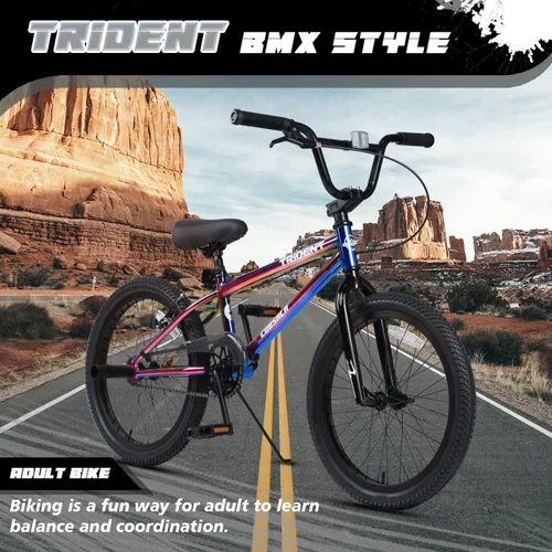 Miniatura 5 de cubsala Bicicleta de carreras BMX de 20, 24 y 26 pulgadas, bicicletas Trident de nivel principiante a avanzado con 2 clavijas, varios