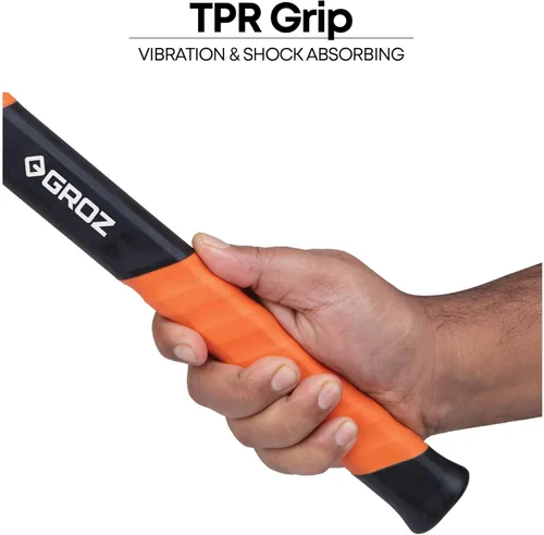 Miniatura 7 de Groz Martillo de perforación de 2 libras con mango de fibra de vidrio de 11 pulgadas, cabeza forjada 50-58 HRC, agarre antivibración TPR, martillo