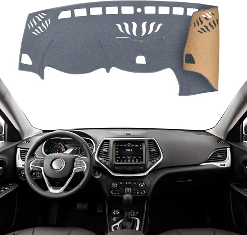 Miniatura 14 de Cubierta de Salpicadero Alfombrilla de Tablero Compatible con Je-ep Wrangler JK 2017-2011 (para Código de Cuerpo JK), Alfombrilla Antirreflejos