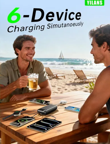 Miniatura 3 de Cargador portátil, banco de energía de 50000 mAh con cable incorporado, carga rápida de 22,5 W PD USB C de entrada y salida, paquete de batería