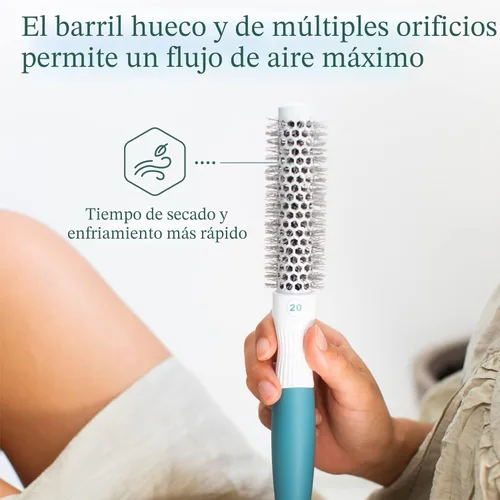 Miniatura 6 de Cepillo pequeño redondo para peinado preciso y alisados manejables (1.9 cm) - Herramienta de calidad de salón para cabello húmedo o seco