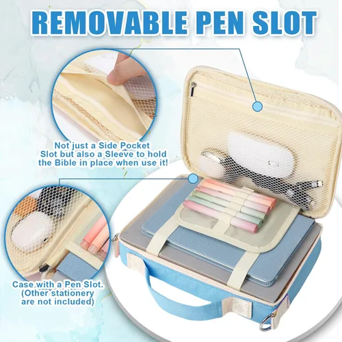 Miniatura 3 de Silkfly Blue End of Years - Funda de regalo de graduación para la Biblia, bolsa grande de felpilla con correa para el hombro, bolsa de mano