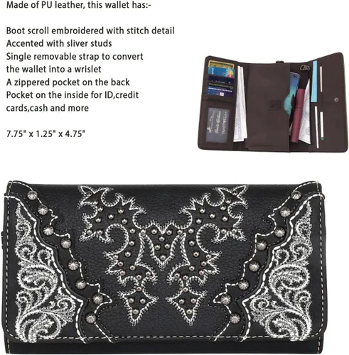 Miniatura 3 de Montana West Cartera de mano para mujer con diseño de acordeón