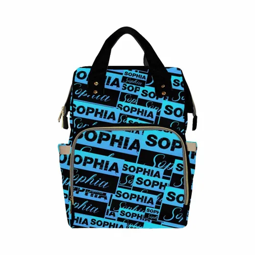 Miniatura 33 de InterestPrint Bolsa de pañales con nombre, mochila personalizada para hombres y mujeres, Color 17, Mochilas Daypack
