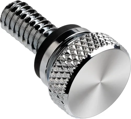 Miniatura 2 de Tornillo de asiento de motocicleta, tornillo de montaje moleteado para guardabarros trasero, 1/4 "-20 roscas de repuesto para Harley Touring