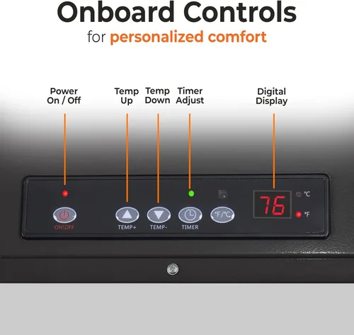 Miniatura 7 de Comfort Zone Calentador de Garaje Cableado de 10,000W - Montaje en Techo Industrial y Comercial, Calentador de Ventilador Forzado de 240V con Negro