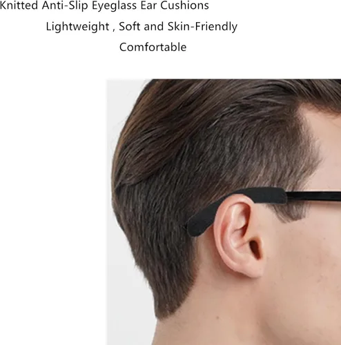Miniatura 2 de DECKER Antideslizante Gafas Elásticas Temple Tips 3 Pares de Tejer Gafas Suave Cojín de Oído Puños Puntas de Gafas Manga de Oído Calcetín