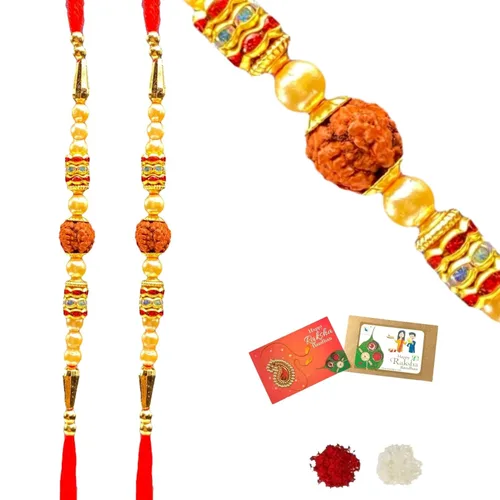 LOVENSPIRE Rakhi para hermano Rudraksh Rakhi Raksha Bandhan Regalo para tu hermano tradicional Ferrero RocherGhirardelliKitkat Rakhi Rakhi Regalo