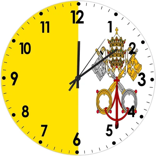 Miniatura 76 de Cheyan Reloj de pared con bandera de Canadá de 12 pulgadas, silencioso, sin tictac, de PVC, funciona con pilas, reloj redondo decorativo, regalo