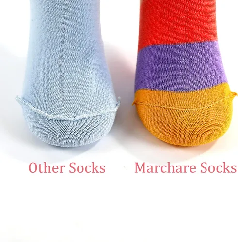 Miniatura 3 de Calcetines de algodón sin costuras para niñas, calcetines casuales para la escuela, con rayas arco iris, paquete de 5