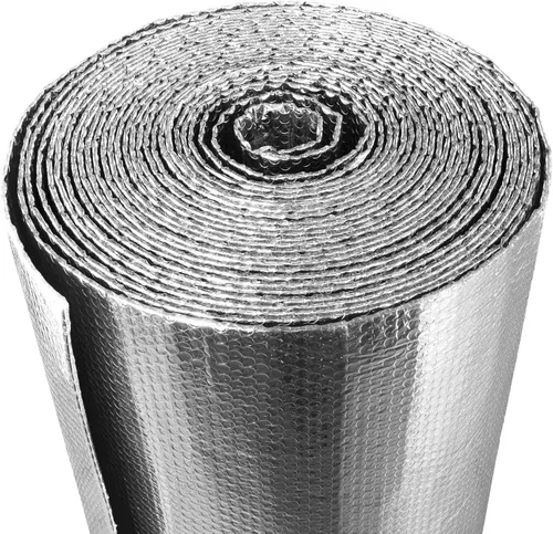Miniatura 11 de Espuma Aislante Reflectante AGHITG, 48" x 10 pies de aislamiento de ventana para invierno, rollo de aislamiento de burbujas de papel de aluminio