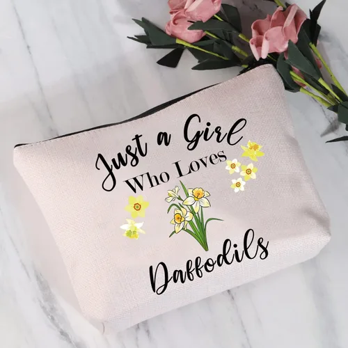 Miniatura 2 de JYTAPP Bolsa de maquillaje de narcisos, flores de narciso, regalo para amantes de los narcisos, bolsa de cosméticos, regalo de primavera y jardín
