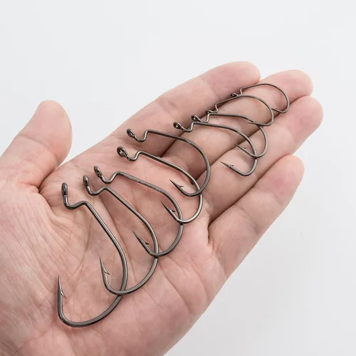 Miniatura 8 de Dr.Fish EWG - Ganchos para pesca de lubina, extra ancho, para pesca de agua dulce, carolina/Texas Rig