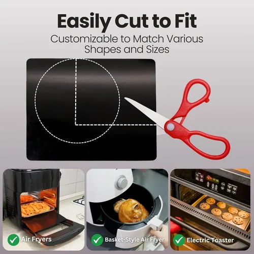 Miniatura 3 de Buself Revestimiento para horno tostador, compatible con Breville, Cuisinart, Black & Decker, Dash y más, revestimientos para freidora de aire