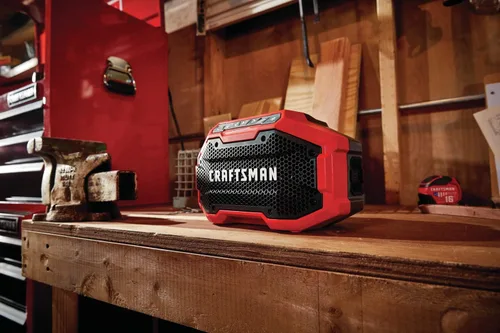 Miniatura 11 de CRAFTSMAN V20 Altavoz Bluetooth Portátil Inalámbrico, Solo Herramienta (CMCR001B), Rojo