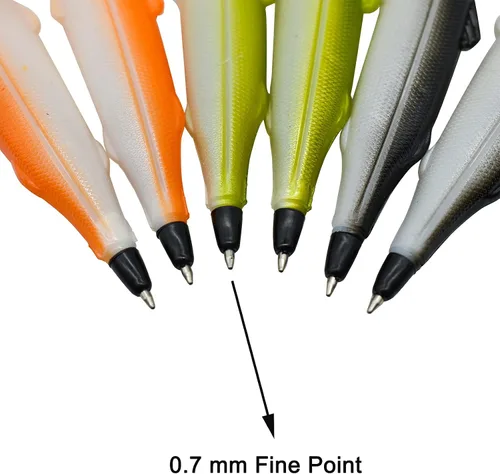 Miniatura 4 de Maydahui 6 bolígrafos creativos de peces, tinta negra para escuela, oficina, hogar
