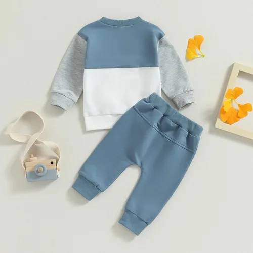 Miniatura 7 de FYBITBO Conjunto de ropa de bebé niño para bebé, sudadera con camiseta y pantalones deportivos para primavera, otoño e invierno