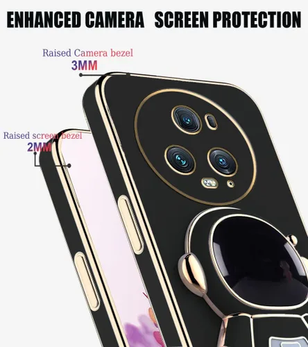 Miniatura 3 de Compatible con Honor Magic 5 Pro Funda con chapado creativo de astronauta de dibujos animados rosa, funda para teléfono Honor Magic 5 Pro, funda