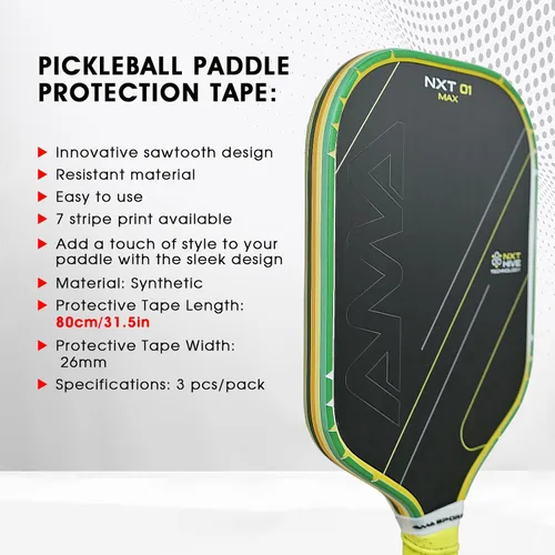 Miniatura 93 de PICKLETECH Cinta de protección de pala de pickleball – Protector de borde de cabeza de paleta – Cinta de protección de borde de raqueta ajuste gris