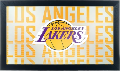Trademark Gameroom NBA1500-LAL3 NBA - Espejo con logotipo enmarcado - Ciudad - Los Angeles Lakers