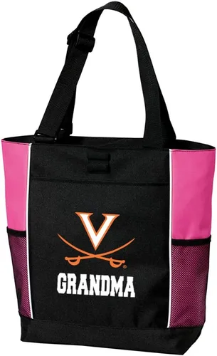 Miniatura 5 de Broad Bay Official UVA Tote Bag - Zippered Travel Carryall University of Virginia Cavaliers Logo, 600D Canvas, Front Pocket, Side Mesh Pockets