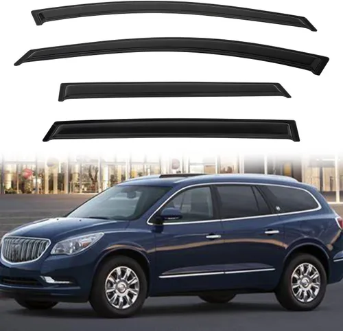 Miniatura 82 de Protectores de lluvia compatibles con modelos Trailblazer/GMC Envoy 2002-2009 para 5 pasajeros, visera de ventana lateral, deflector de viento