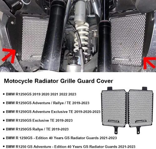 R1250GS 2019-2024 - Cubierta protectora para parrilla de radiador de motocicleta para R 1250 GS R1250GS Adventure Exclusive Rallye TE 2019 2020 2022