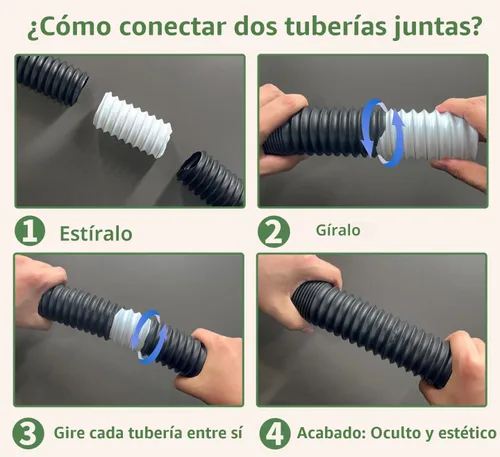 Miniatura 4 de Tubería extra de 8 pies con conector, diámetro de 2 pulgadas, uso para drenaje del otro lado del tanque de captación de NAACOO o empalme de tubería