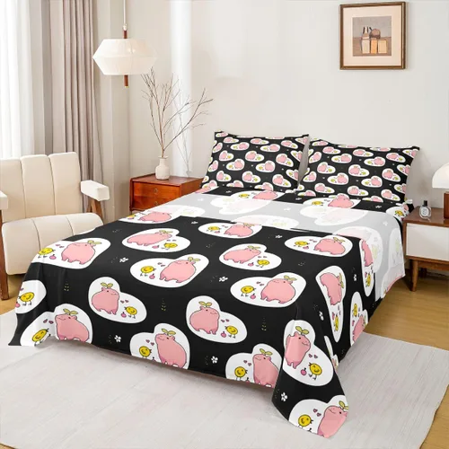 Miniatura 23 de Capybara - Juego de sábanas de regalo tamaño individual, juego de sábanas de decoración de animales kawaii Capybara para decoración de habitación