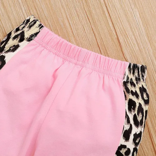 Miniatura 7 de Conjunto de 2 piezas de sudadera para bebé con estampado de leopardo para otoño e invierno