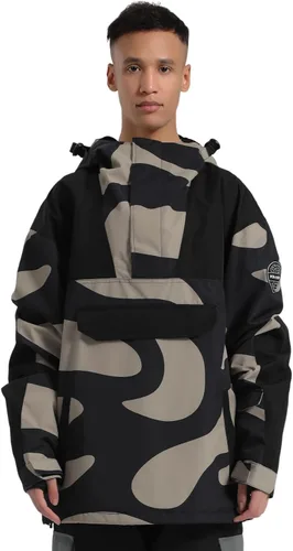 Miniatura 41 de GSOU SNOW Chaqueta de esquí para hombre, abrigo de nieve para snowboard, cálido, invierno, impermeable, con capucha