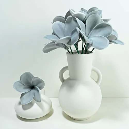 Miniatura 35 de Regalos de Cumpleaños para Mujeres 8pcs Flores Rosa Claro PU Tacto Real Flores Regalos para Mujeres para Navidad Flores Artificiales para Bricolaje