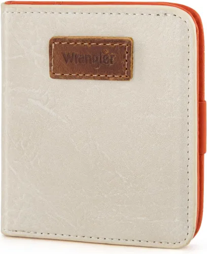 Montana West X Wrangler - Cartera delgada delgada para mujer, organizador de dinero, mini cartera de bolsillo delgada con forro RFID y un monedero
