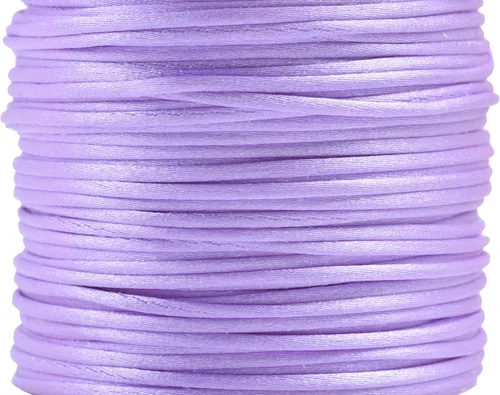 Miniatura 23 de KONMAY 80 Yardas 1.0mm Cordón Rattail de Nylon Satén Seda Trim Hilo para Cuentas para Nudos Chinos, Kumihimo, Trabajo con Cuentas, Macramé, 2-Azul