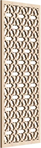 9 3/8 pulgadas de ancho x 24 3/8 pulgadas de alto x 1/4 pulgadas de alto, paneles de pared de madera con calado decorativo Madison, roble rojo rojo