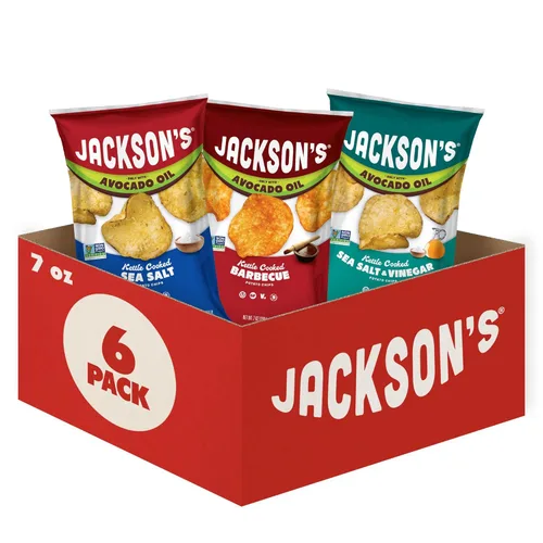 Miniatura 8 de Jackson's Classic Kettle - Papas fritas (paquete variado, 1.5 onzas, paquete de 10), hechas con aceite de aguacate premium, sal marina, sal