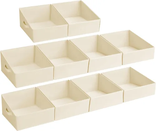 Miniatura 73 de DIMJ Contenedores de almacenamiento trapezoidales para ropa, 4 paquetes organizadores de armario y cestas de almacenamiento, cestas plegables