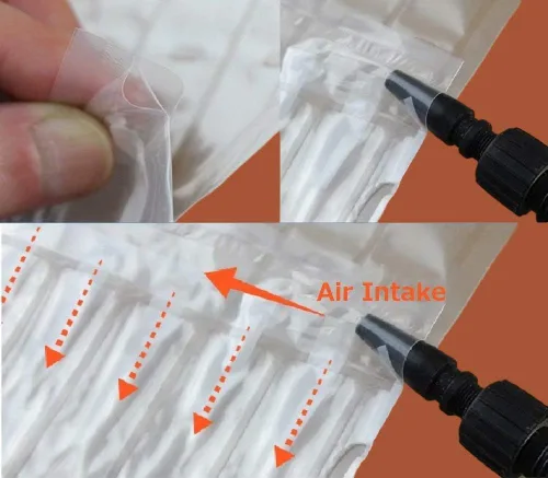 Miniatura 7 de Paquete de 50 bolsas protectoras inflables para laptop con bomba manual. Apto para portátiles de 14 pulgadas, protección contra caídas de 360
